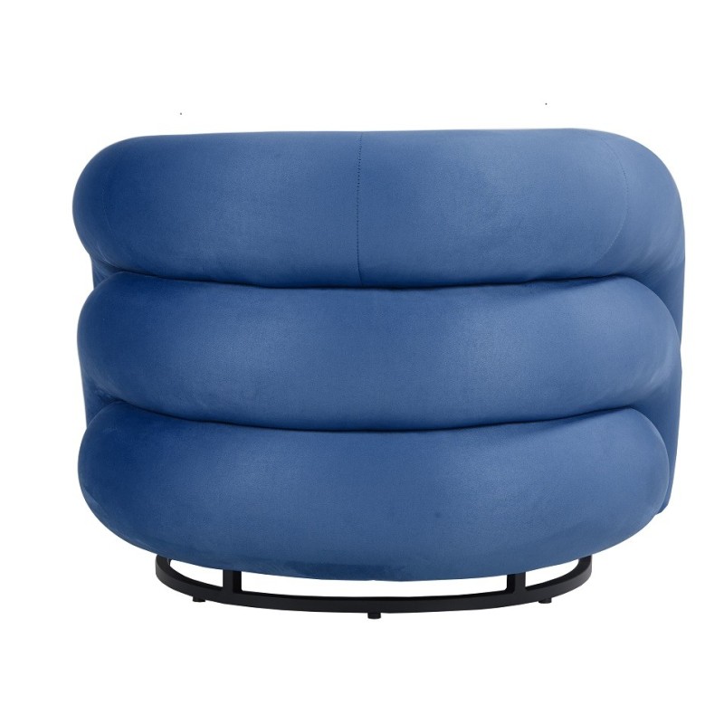 Sillón KARLOVY, tapizado velvet azul-2
