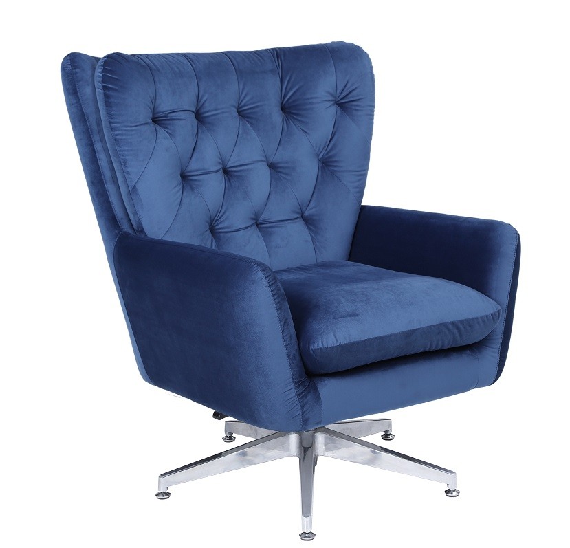 Tapizado velvet azul