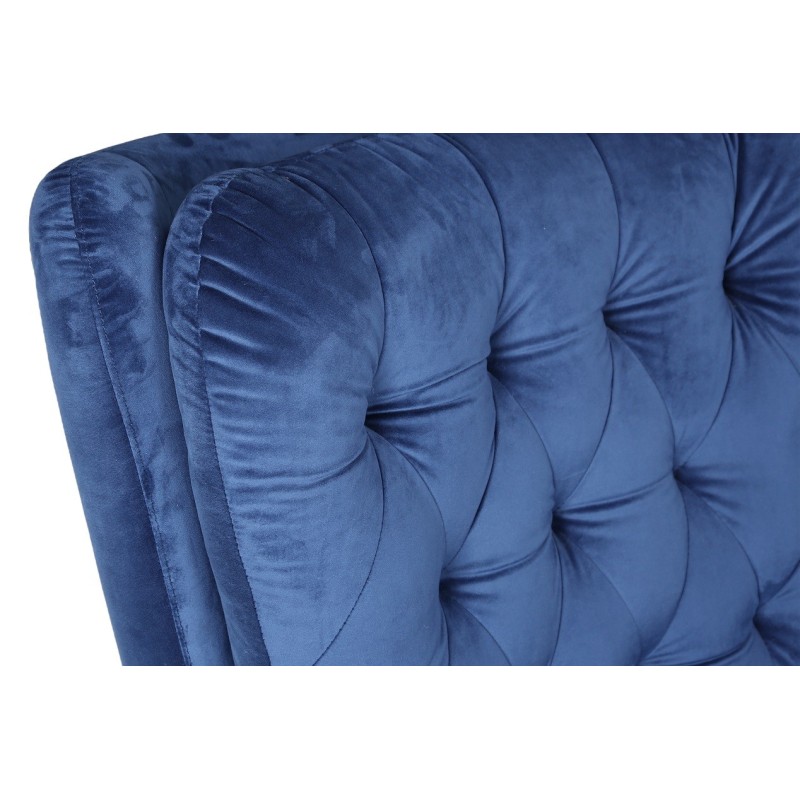 Sillón BÉCQUER, giratorio, regulable, tapizado velvet azul-2