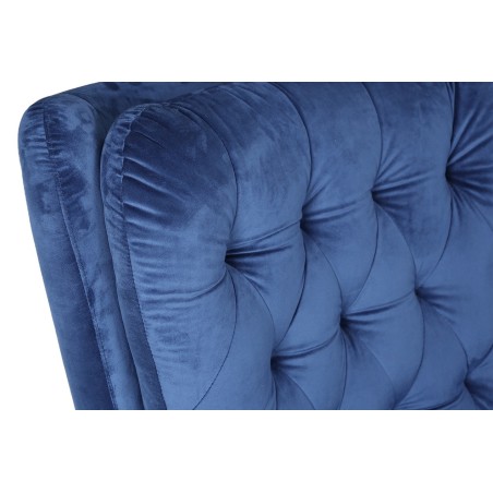 Sillón BÉCQUER, giratorio, regulable, tapizado velvet azul-2