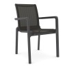 Sillón NEPTUNO, apilable, polipropileno y batyline antracita