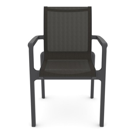Sillón NEPTUNO, apilable, polipropileno y batyline antracita-1