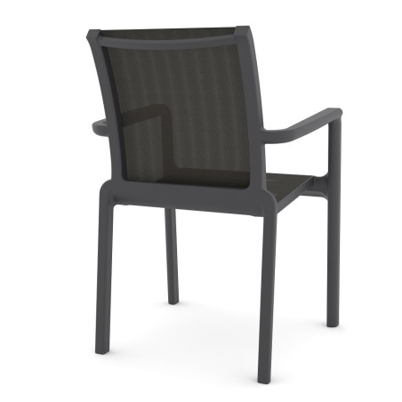 Sillón NEPTUNO, apilable, polipropileno y batyline antracita-2