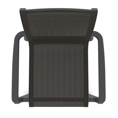 Sillón NEPTUNO, apilable, polipropileno y batyline antracita-3