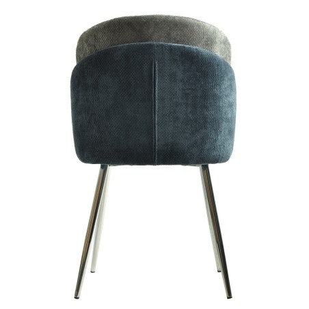 Silla DRESDE, cromada, tapizada chenilla azul y gris claro-3