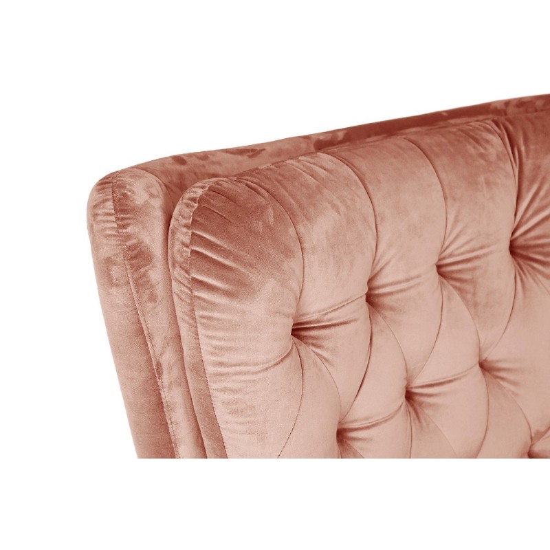 Sillón BÉCQUER, giratorio, regulable, tapizado velvet rosa-3