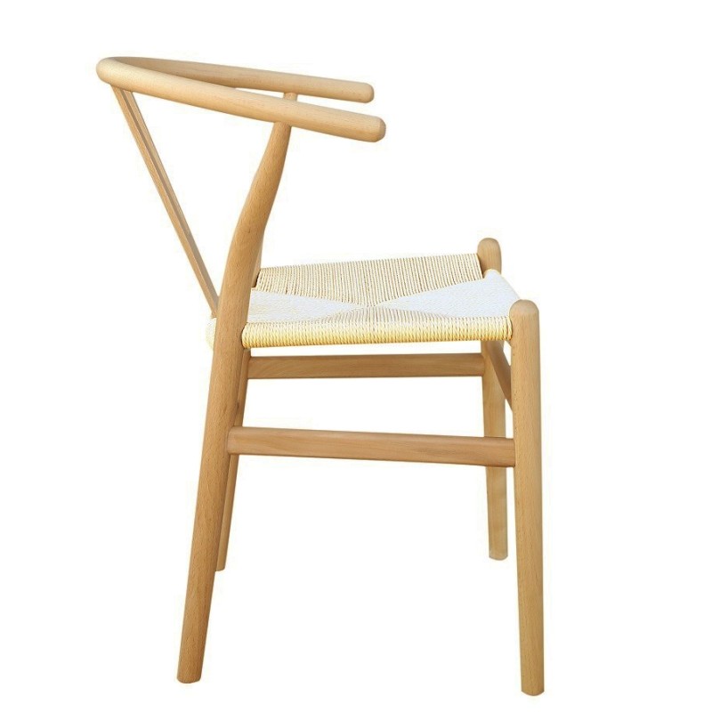 Silla WISH, madera de haya, natural, fibra trenzada-0