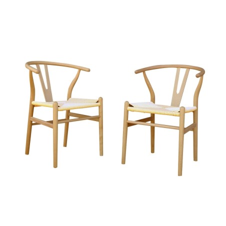 Silla WISH, madera de haya, natural, fibra trenzada-2