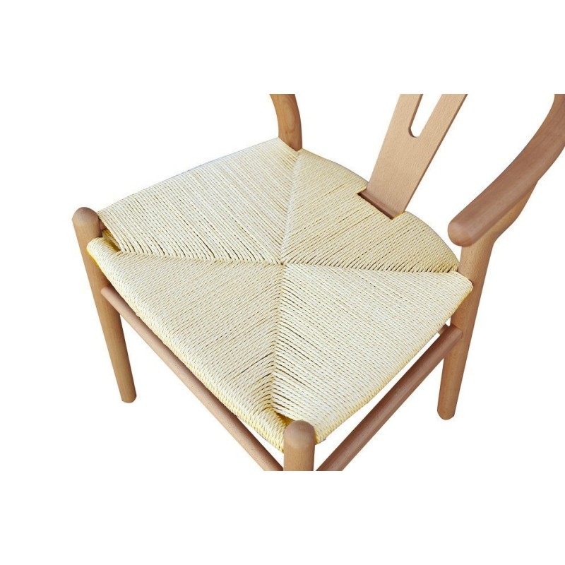 Silla WISH, madera de haya, natural, fibra trenzada-4