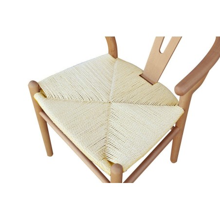 Silla WISH, madera de haya, natural, fibra trenzada-4