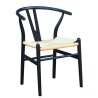 Silla WISH, madera de haya, negro, fibra trenzada