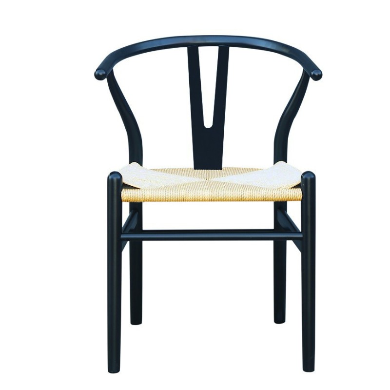 Silla WISH, madera de haya, negro, fibra trenzada-1