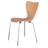 Silla JACOBO, apilable, cromada, acabado natural
