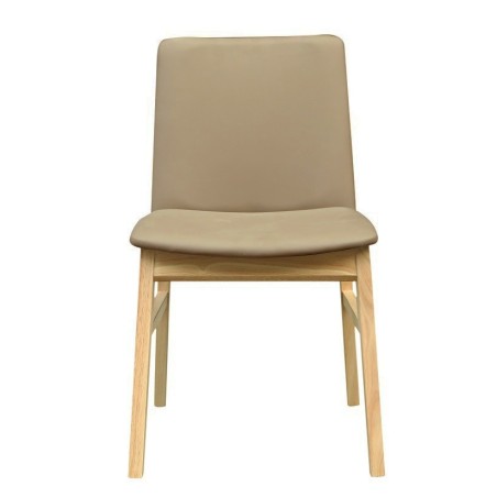 Silla ALPES, madera de haya, natural, similpiel marrón-0