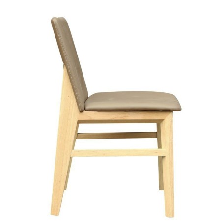 Silla ALPES, madera de haya, natural, similpiel marrón-1