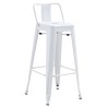 Taburete TOL R1 EK, apilable, acero, blanco