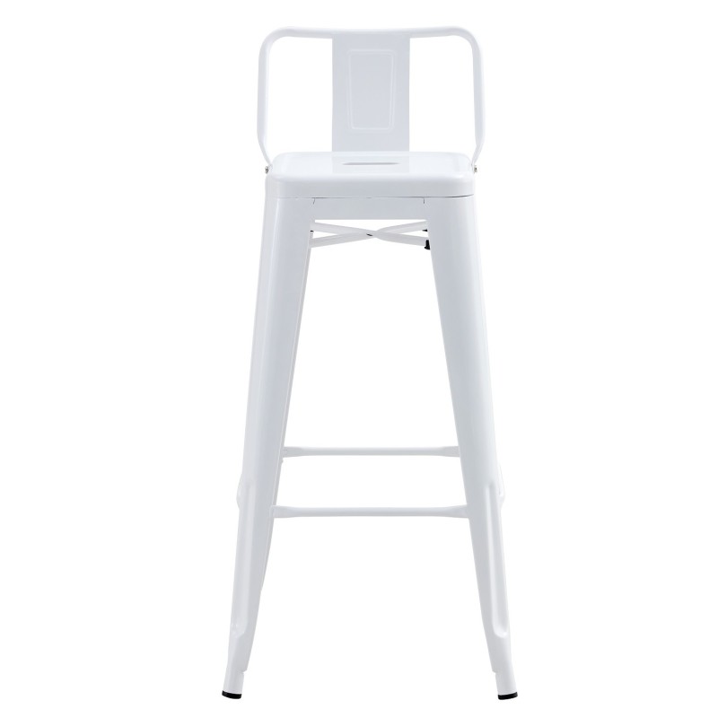 Taburete TOL R1 EK, apilable, acero, blanco-0