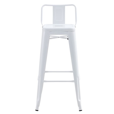 Taburete TOL R1 EK, apilable, acero, blanco-0