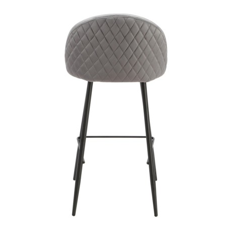 Taburete MAGDA NEW, metal, tapizado velvet gris-1