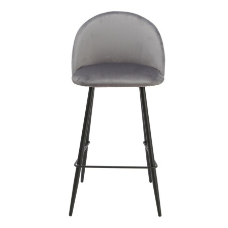 Taburete MAGDA NEW, metal, tapizado velvet gris-3