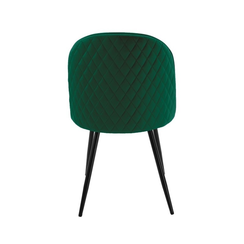 Silla MAGDA NEW, metal, tapizado velvet verde-1
