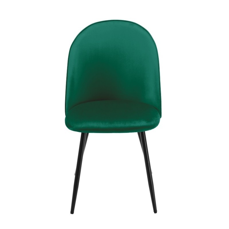 Silla MAGDA NEW, metal, tapizado velvet verde-2