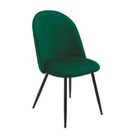 Silla MAGDA NEW, metal, tapizado velvet verde-3