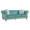 Sofá CHESTER STYLE, 3 plazas, tapizado velvet verde agua 58