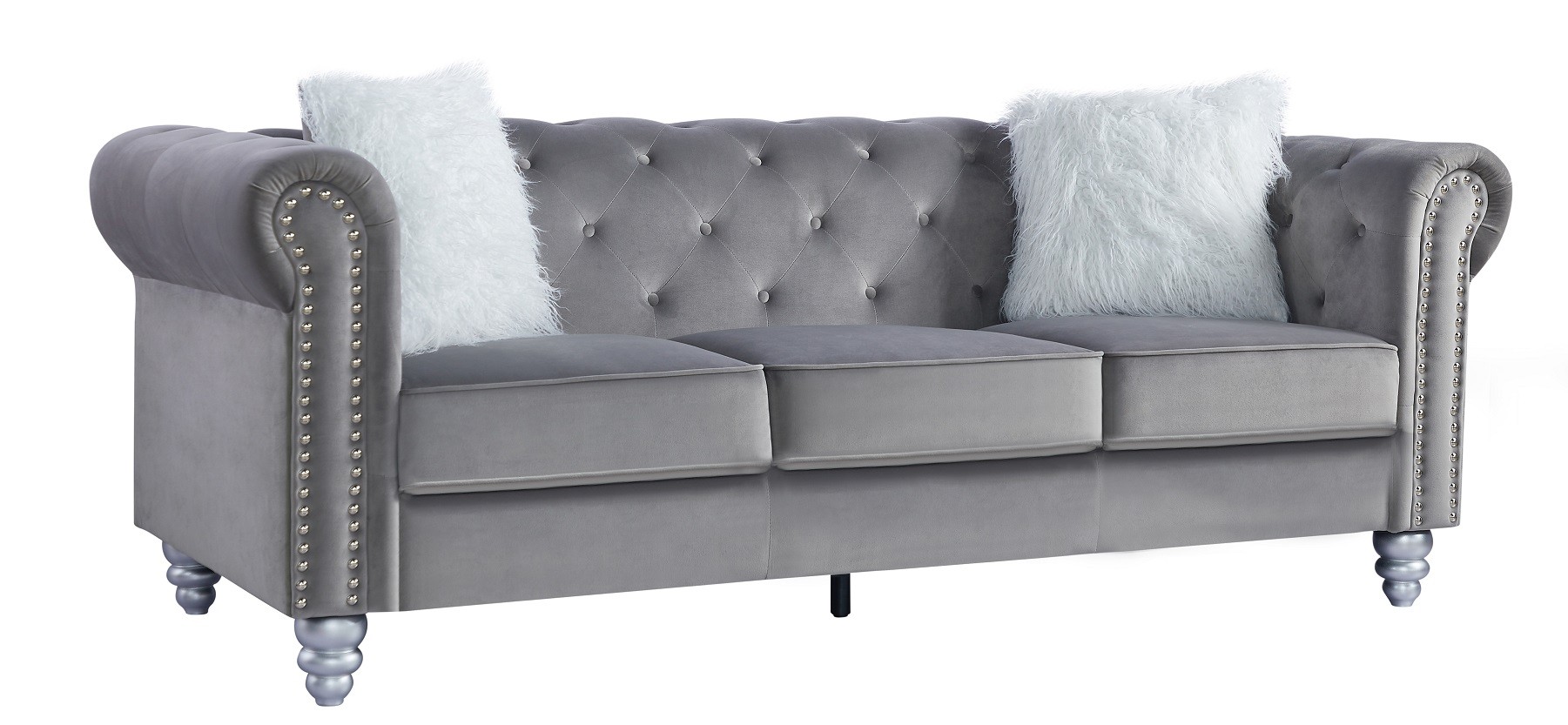 Tapizado velvet gris 27