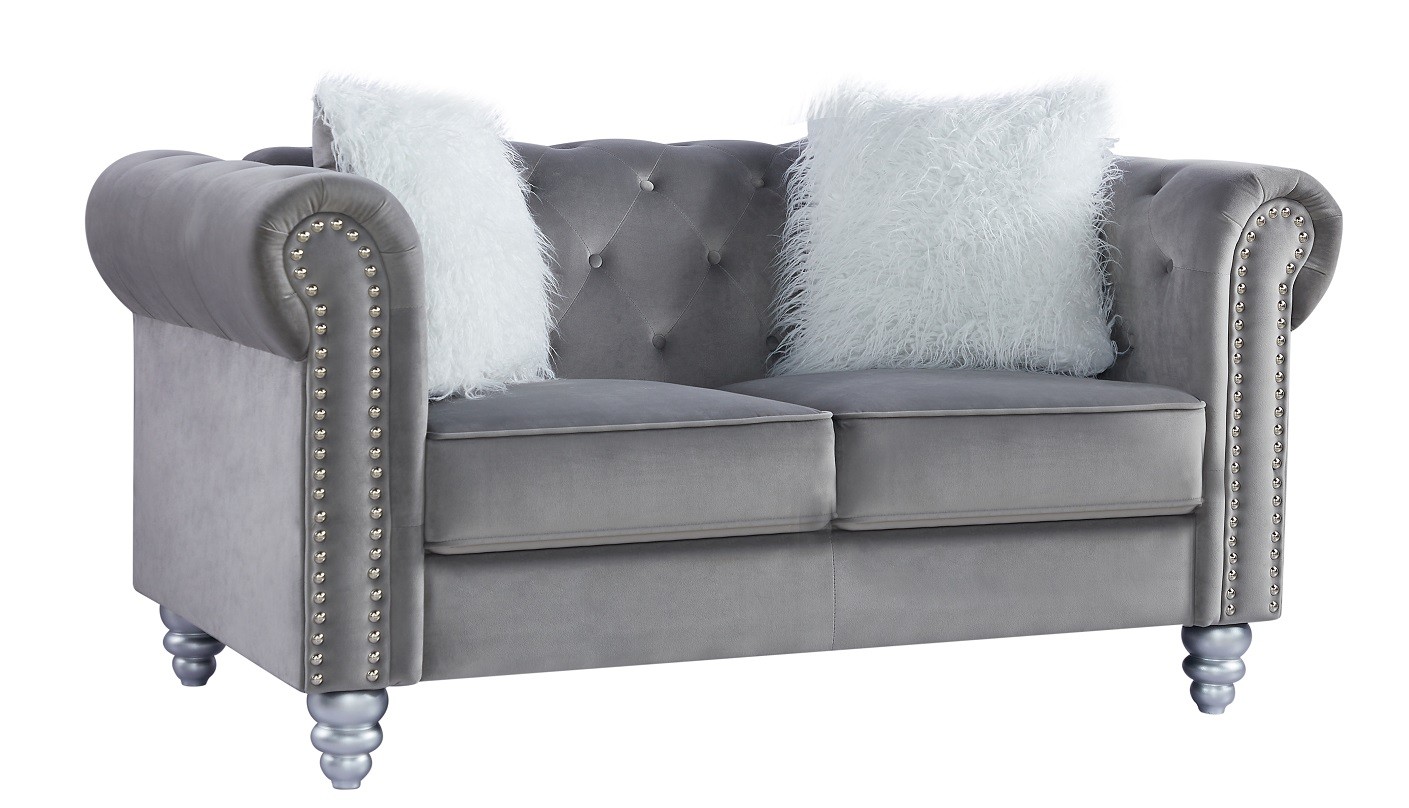Tapizado velvet gris 27