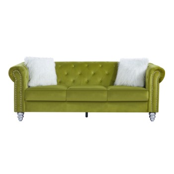 Sofá CHESTER STYLE, 3 plazas, tapizado velvet verde 38 2