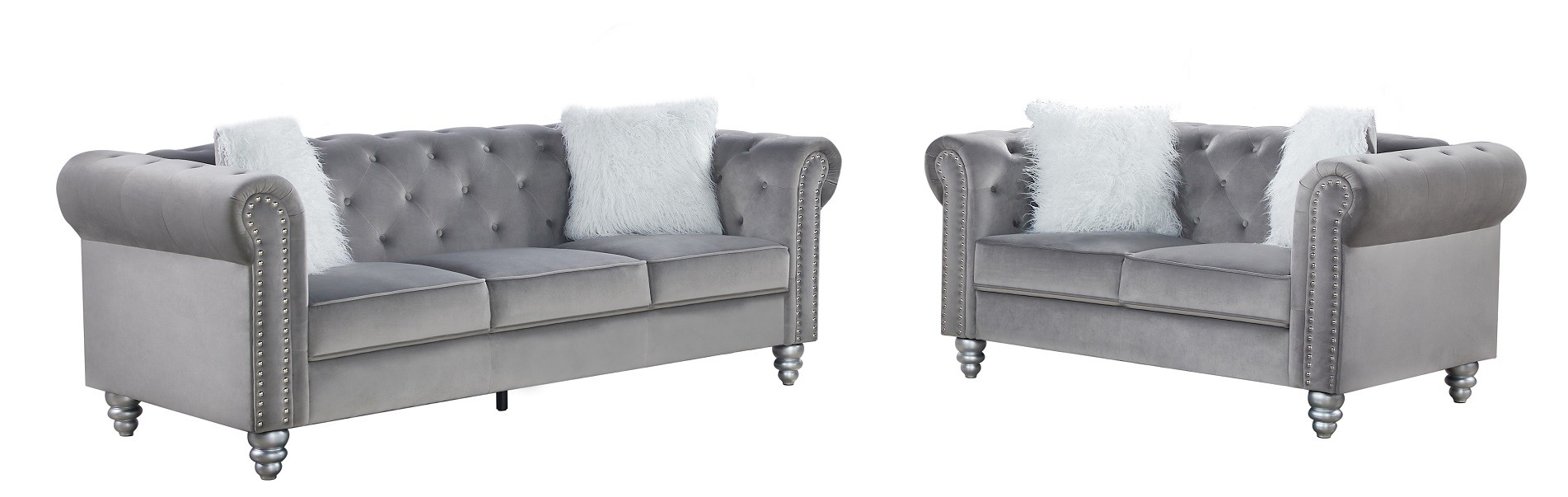 Tapizado velvet gris 27