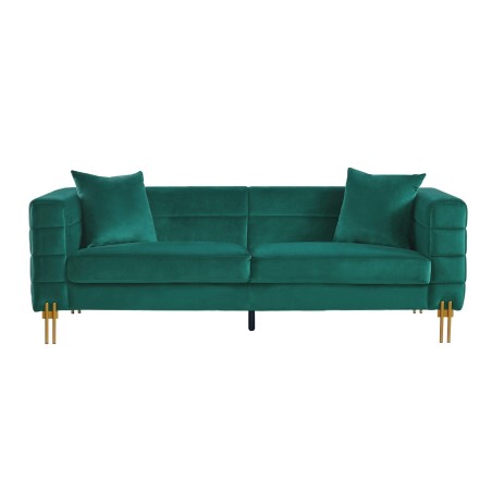 Sofá LARIOS, 3 plazas, tejido velvet verde oscuro 42-0