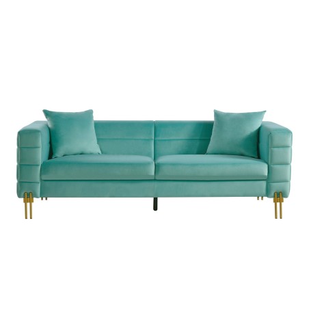 Sofá LARIOS, 3 plazas, tejido velvet verde agua 58-0