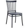 Silla MILOS NEW, apilable, tratamiento anti UV, polipropileno antracita