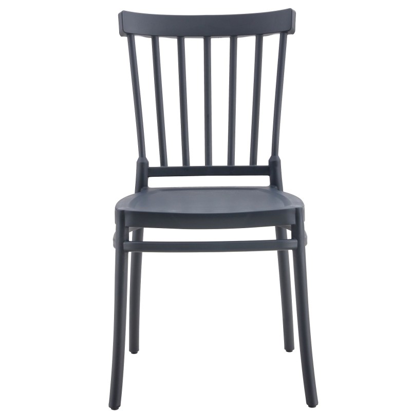 Silla MILOS NEW, apilable, tratamiento anti UV, polipropileno antracita-0