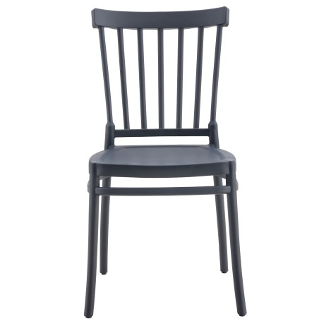 Silla MILOS NEW, apilable, tratamiento anti UV, polipropileno antracita-0