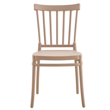 Silla MILOS NEW, apilable, tratamiento anti UV, polipropileno tórtora - Nuevo diseño ver MILOS 43 --0