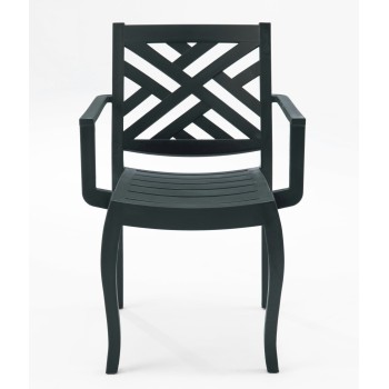 Sillón JACARANDA, apilable, polipropileno antracita 2