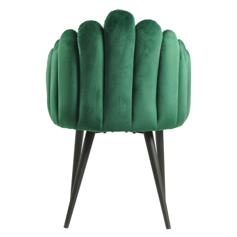 Sillón DEVIN, metal, tapizado velvet verde oscuro-3