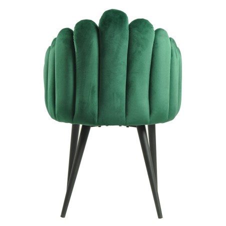 Sillón DEVIN, metal, tapizado velvet verde oscuro-3