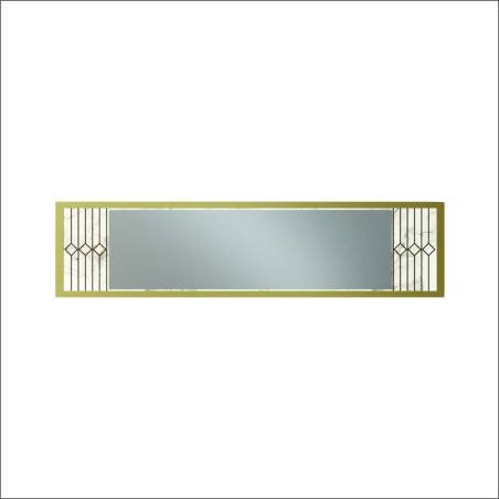 Espejo ELOISE, biIaminado mármol blanco con detalles dorados, 120 cms.-2