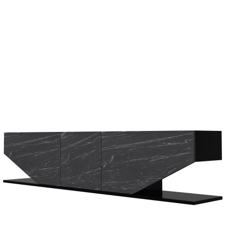 Mueble de TV VIOLET, biIaminado mármol negro, 180 cms.-3