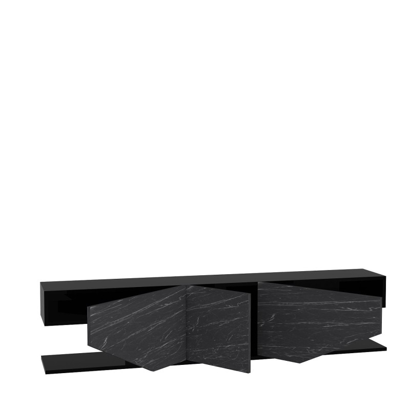 Mueble de TV VIOLET, biIaminado mármol negro, 180 cms.-4