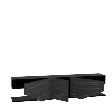 Mueble de TV VIOLET, biIaminado mármol negro, 180 cms.-4