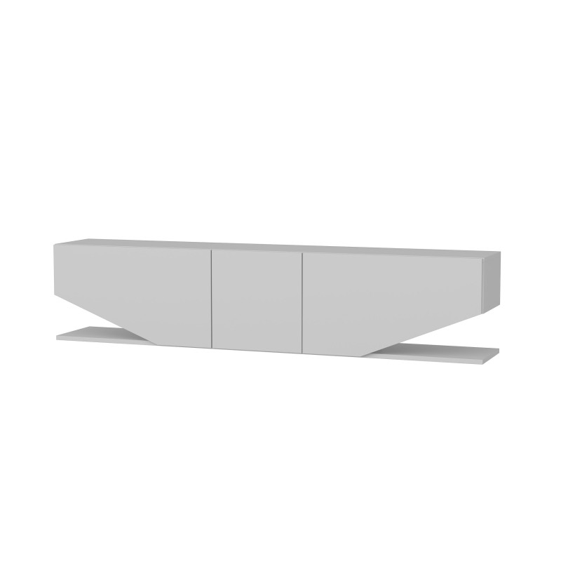 Mueble de TV VIOLET, biIaminado blanco brillo, 180 cms.-2
