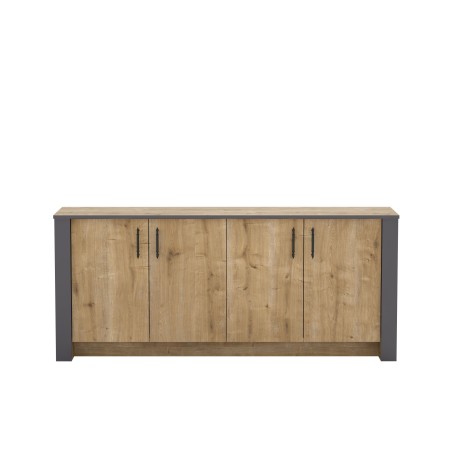 Aparador PHILIPPA, biIaminado roble con gris oscuro, 180 cms.-1