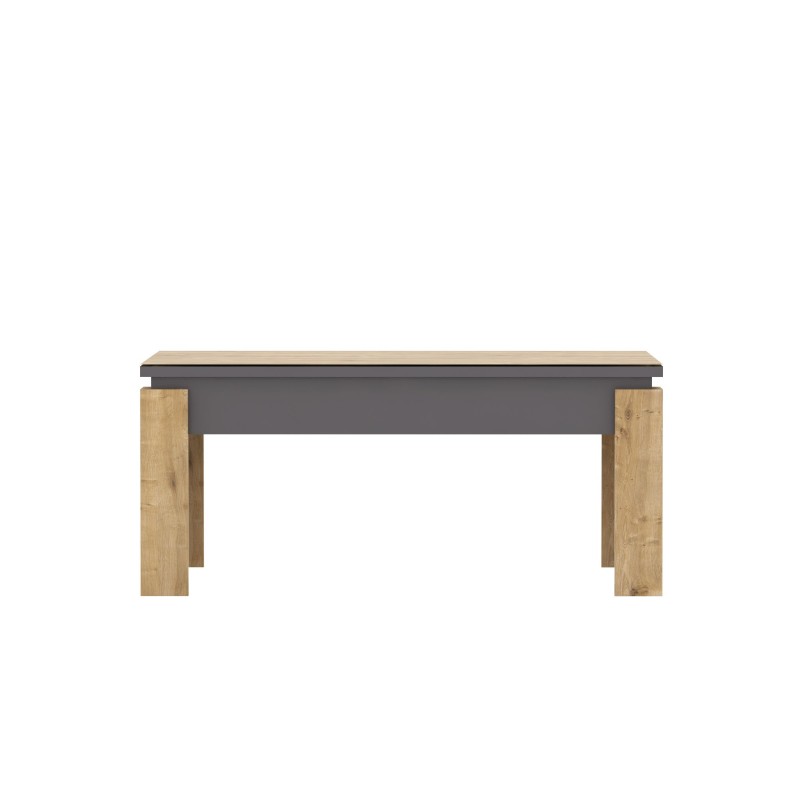 Mesa baja PHILIPPA, biIaminado roble con gris oscuro, 90 cms.-2