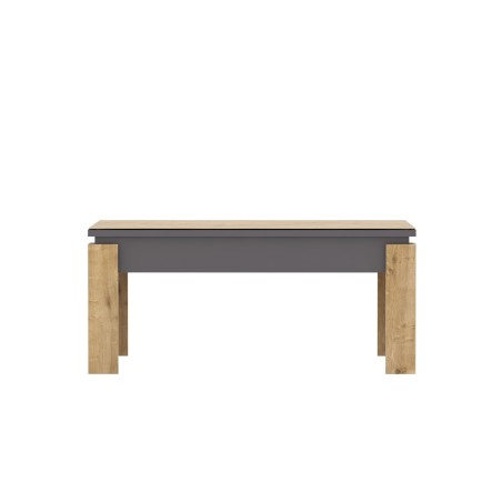 Mesa baja PHILIPPA, biIaminado roble con gris oscuro, 90 cms.-2
