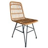 Silla BRUNEI, metal, ratán beige